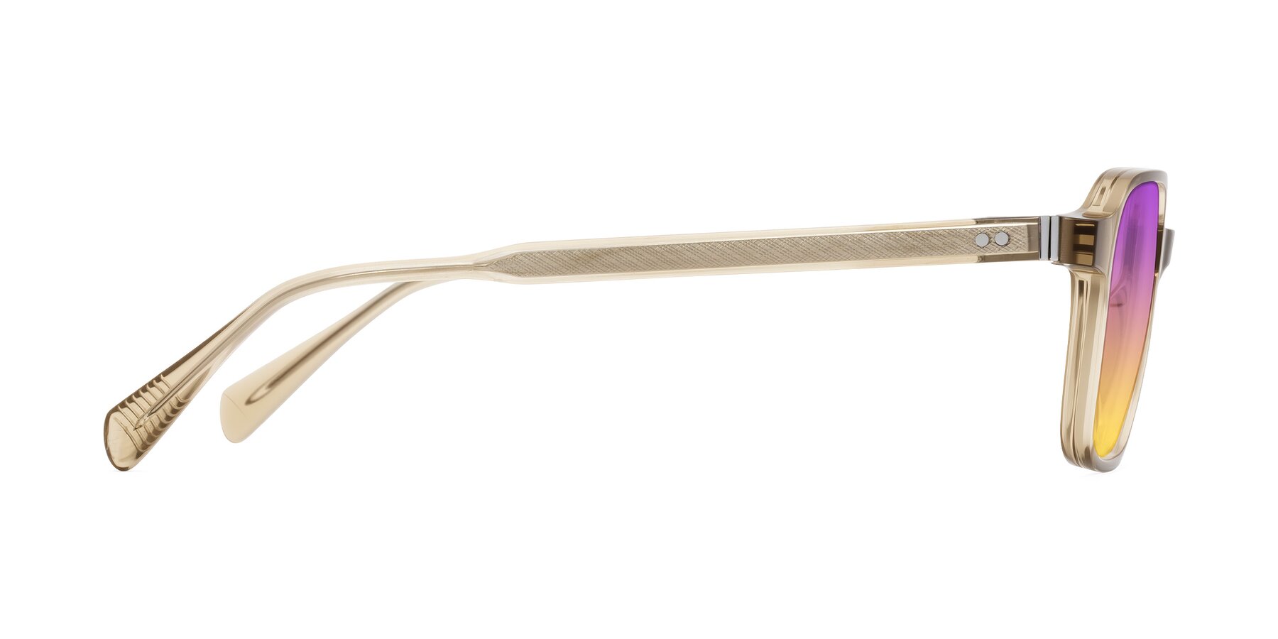 Side of Schwedts in Champagne with Purple / Yellow Gradient Lenses