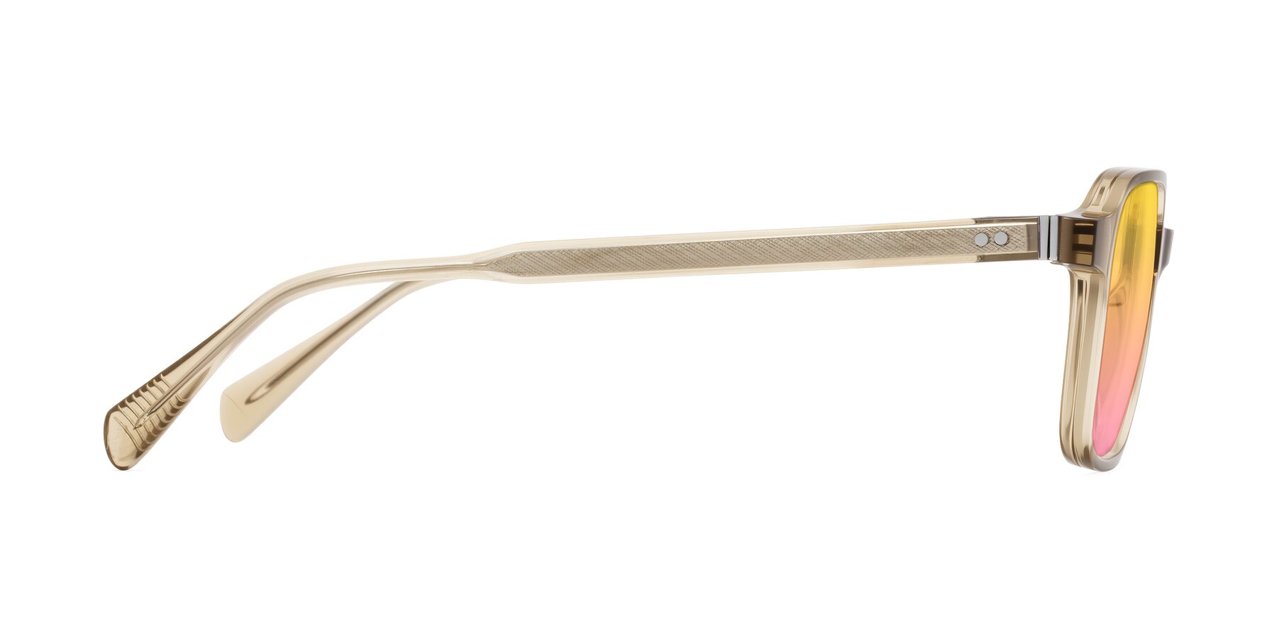 Side of Schwedts in Champagne with Yellow / Pink Gradient Lenses