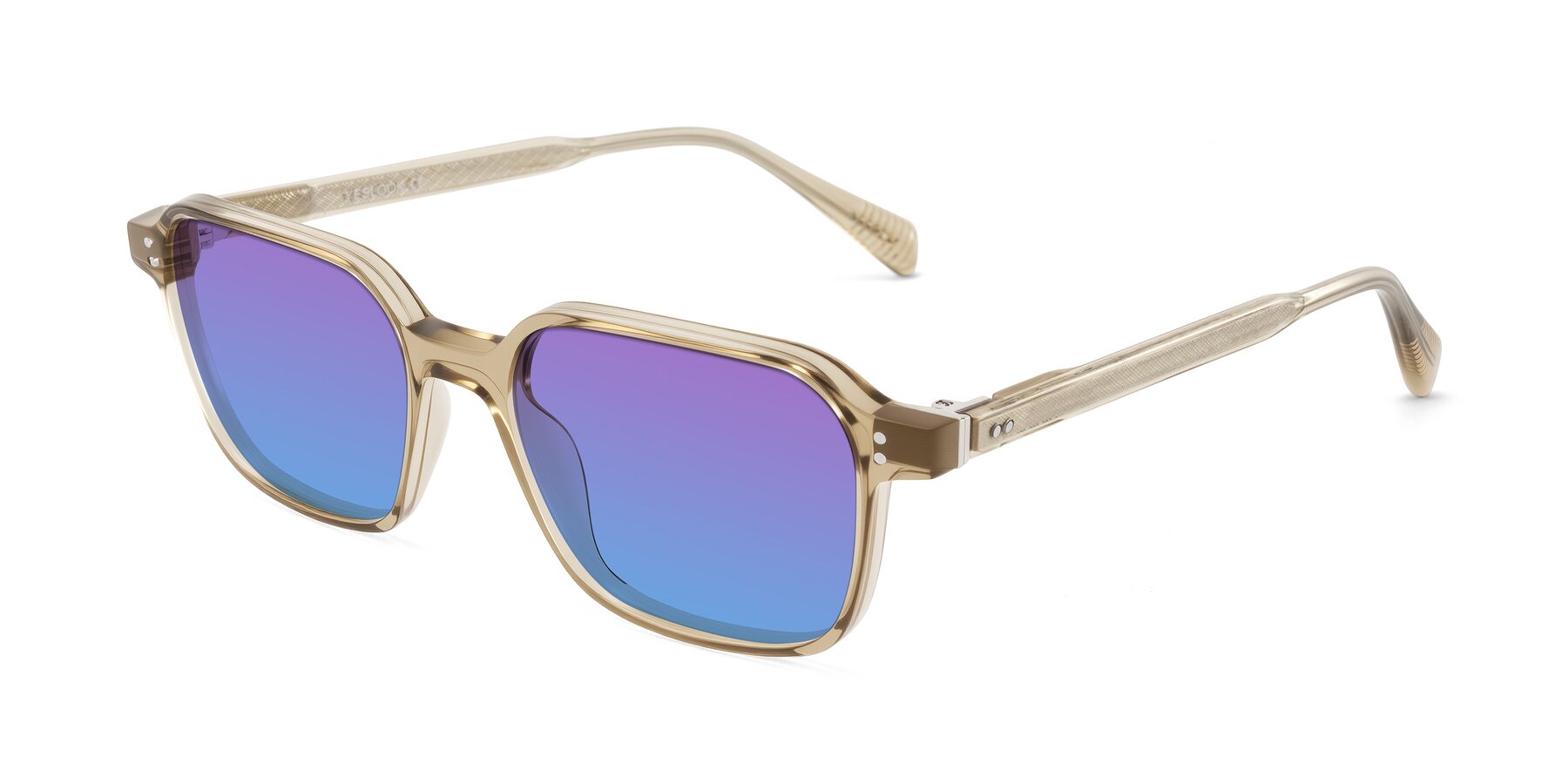 Angle of Schwedts in Champagne with Purple / Blue Gradient Lenses
