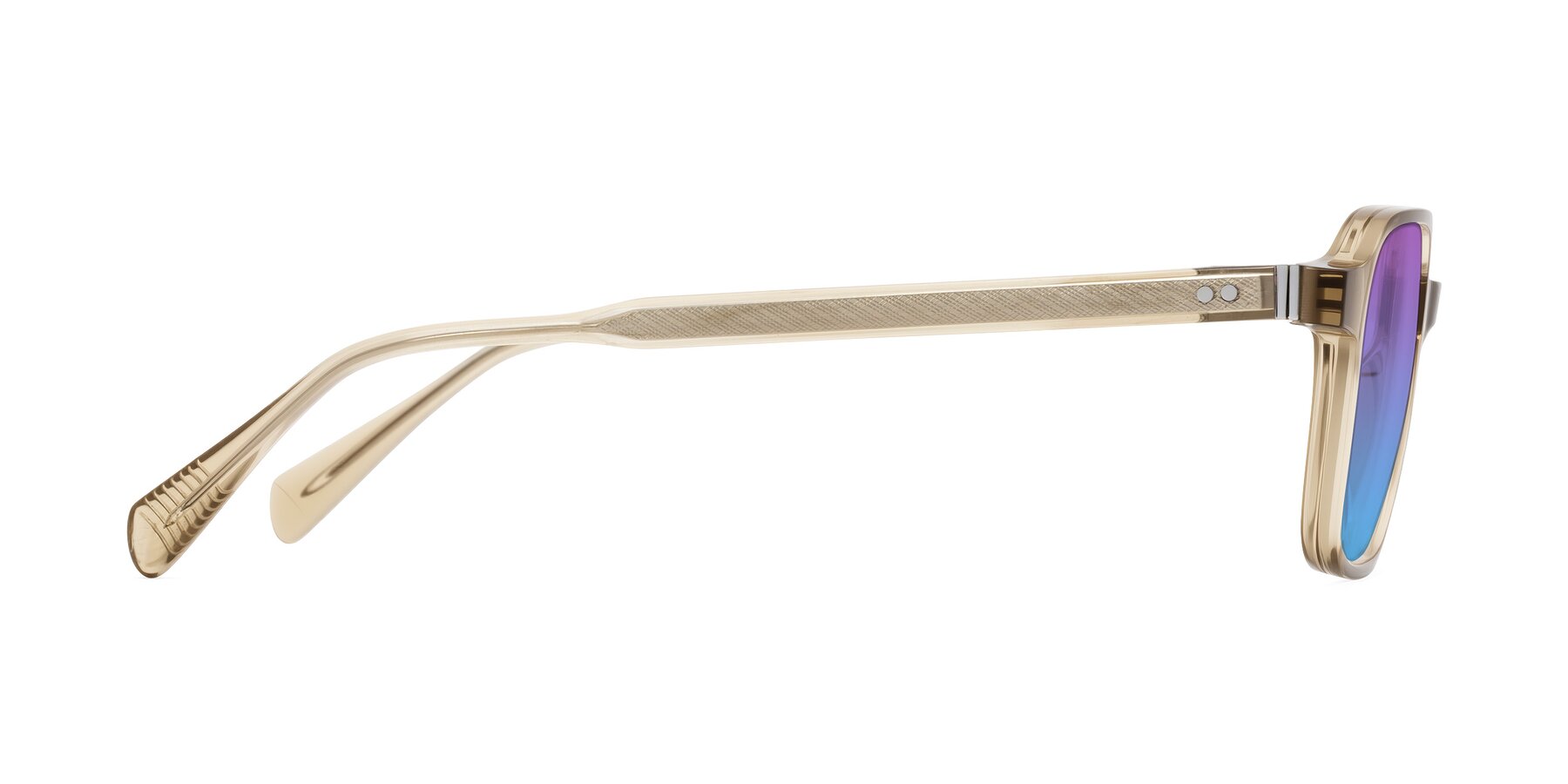 Side of Schwedts in Champagne with Purple / Blue Gradient Lenses