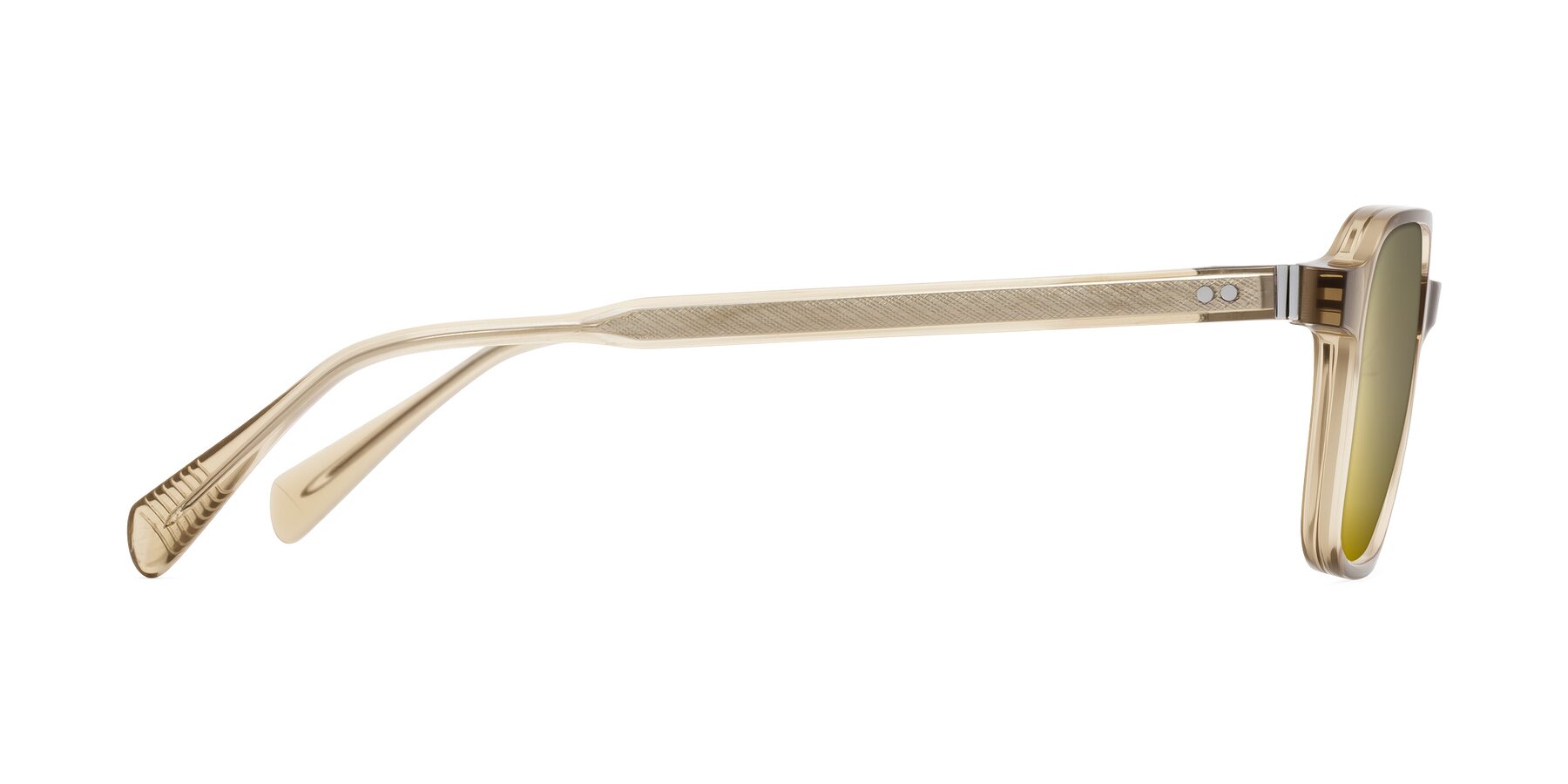 Side of Schwedts in Champagne with Gold Mirrored Lenses