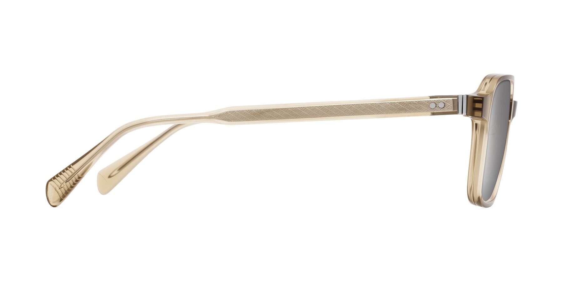 Side of Schwedts in Champagne with Silver Mirrored Lenses