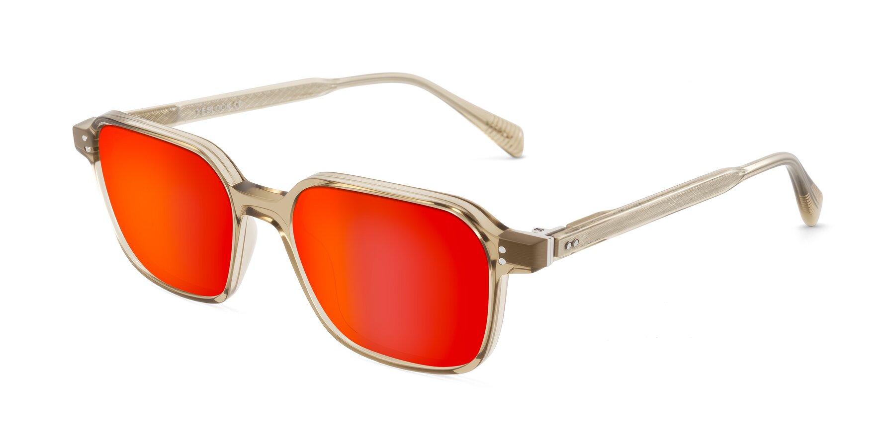 Angle of Schwedts in Champagne with Red Gold Mirrored Lenses
