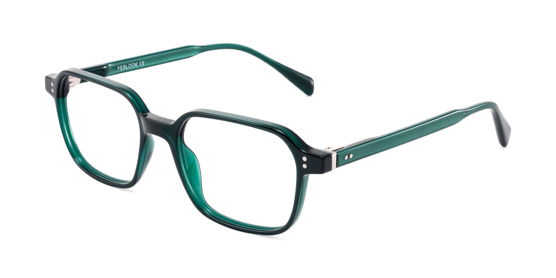 Angle of Schwedts in Emerald with Clear Eyeglass Lenses
