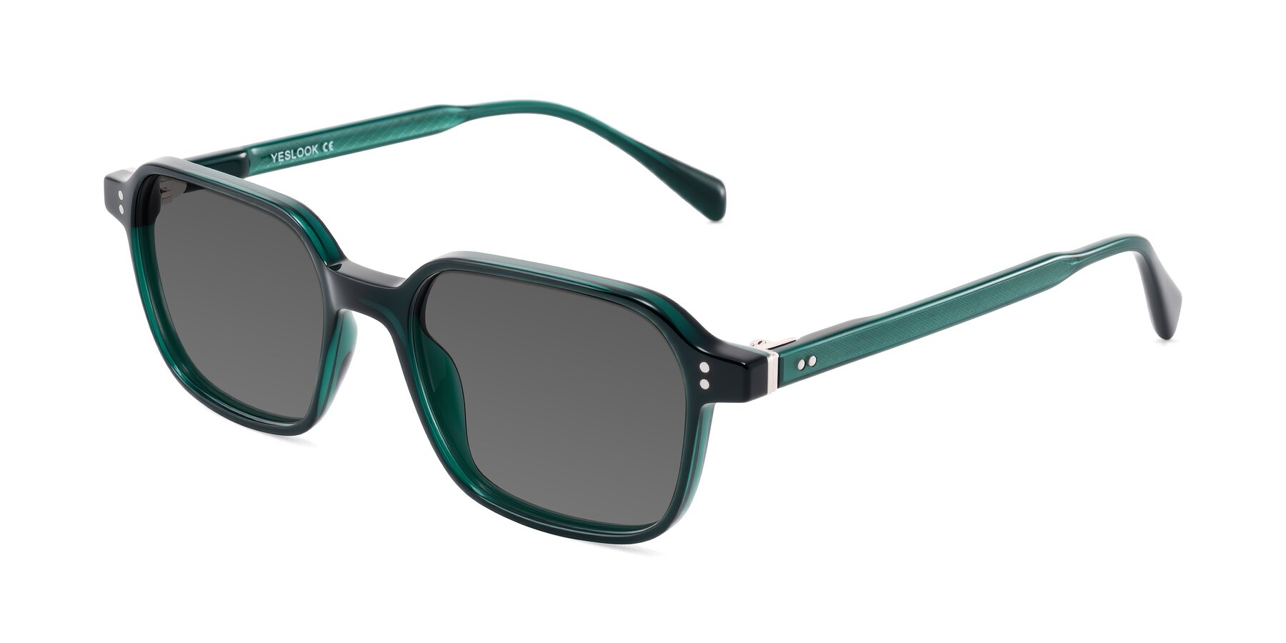 Angle of Schwedts in Emerald with Medium Gray Tinted Lenses