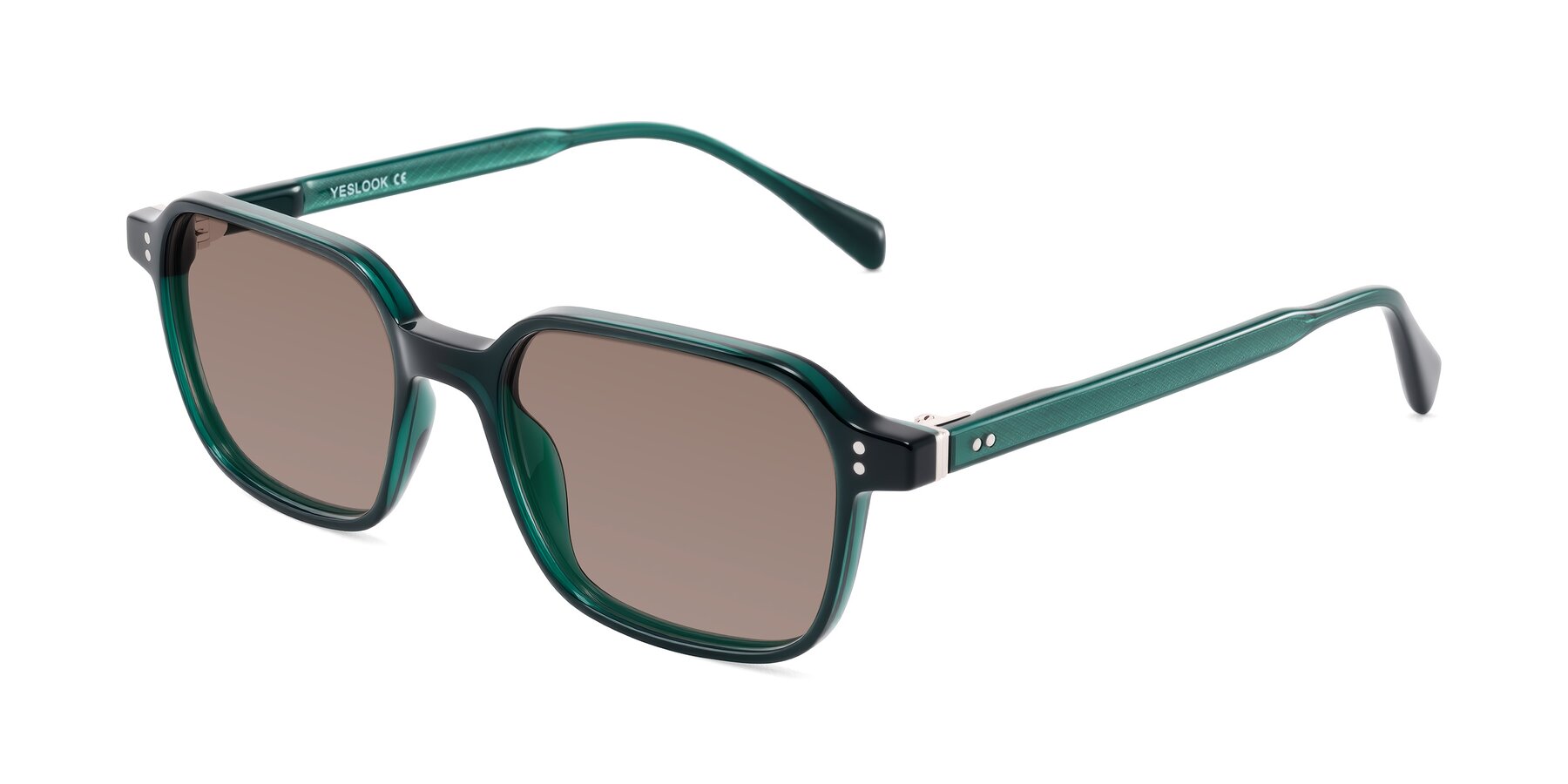 Angle of Schwedts in Emerald with Medium Brown Tinted Lenses