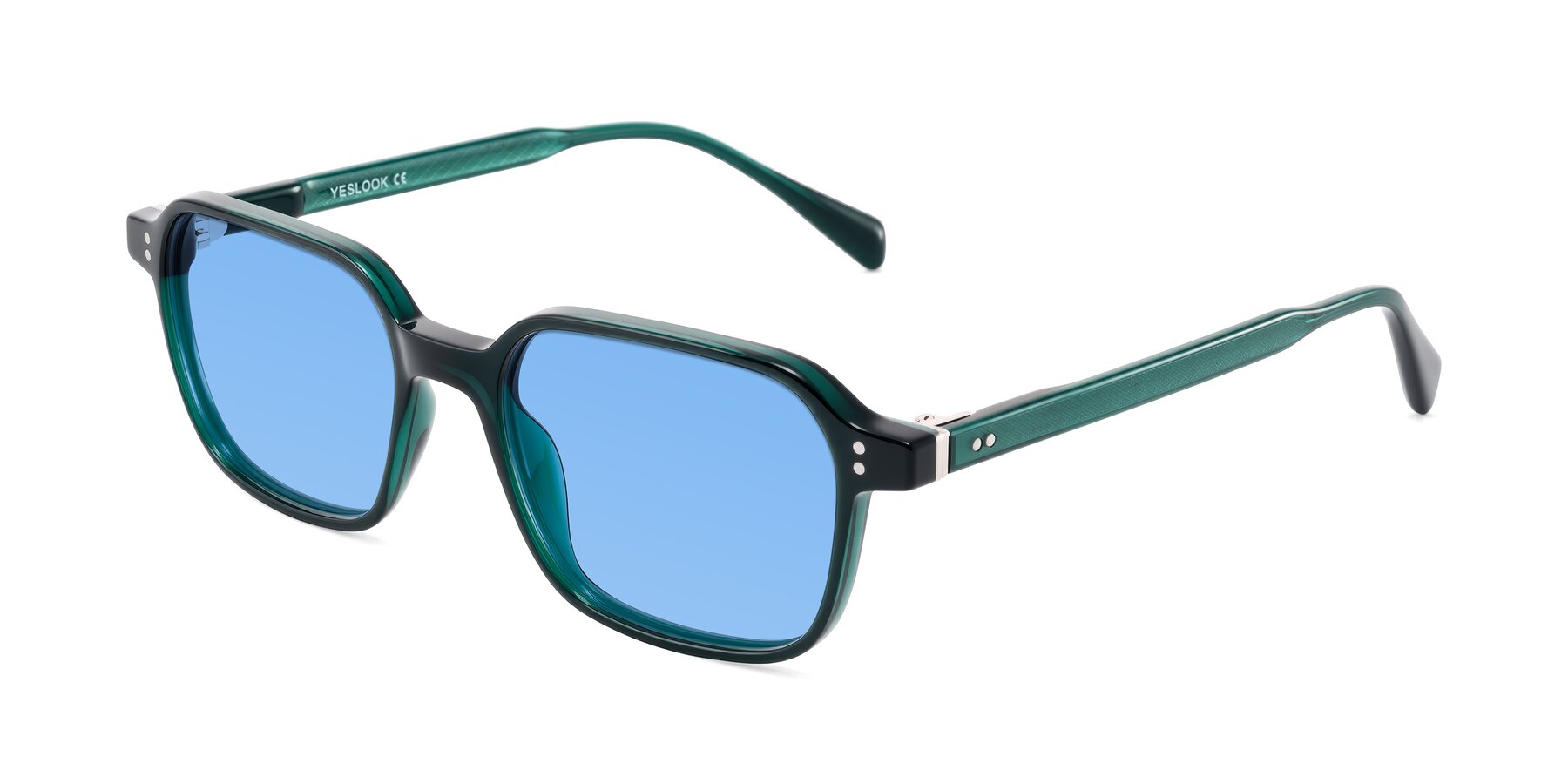 Angle of Schwedts in Emerald with Medium Blue Tinted Lenses