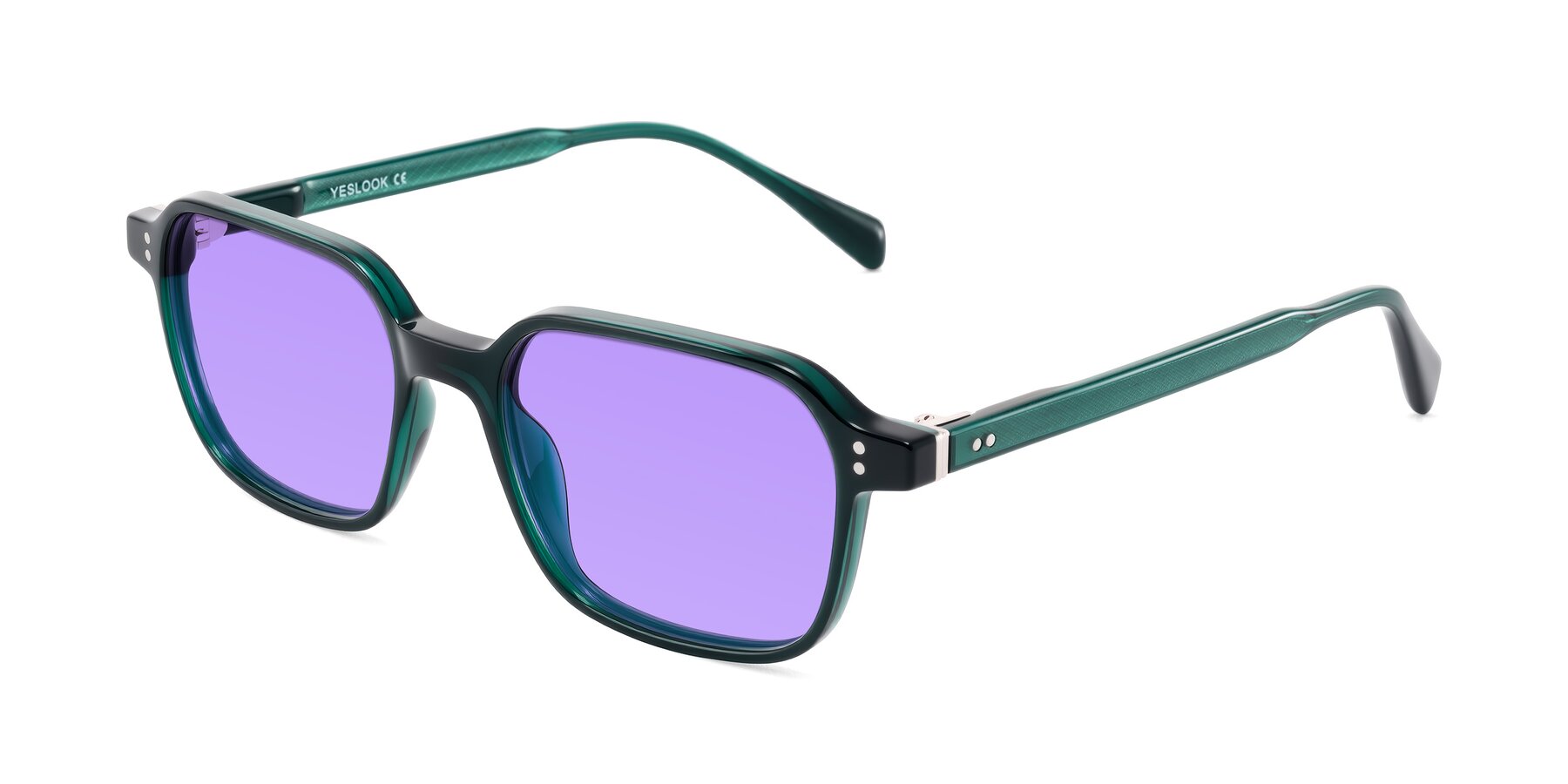 Angle of Schwedts in Emerald with Medium Purple Tinted Lenses