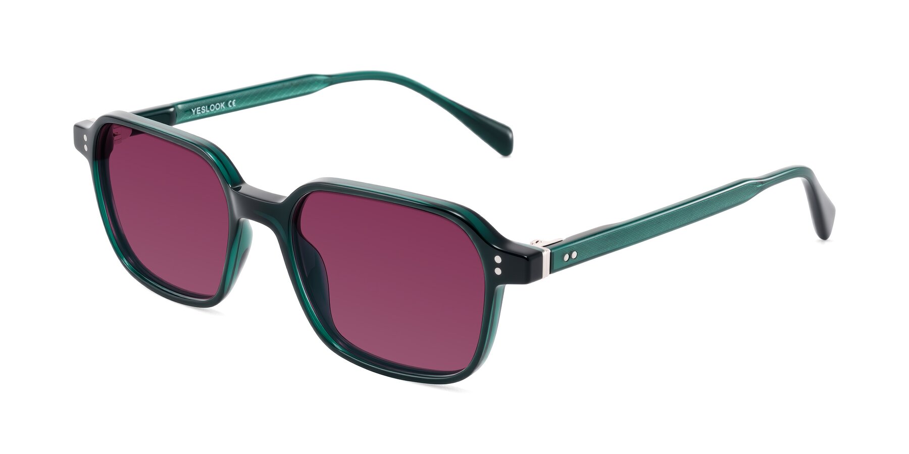 Angle of Schwedts in Emerald with Wine Tinted Lenses