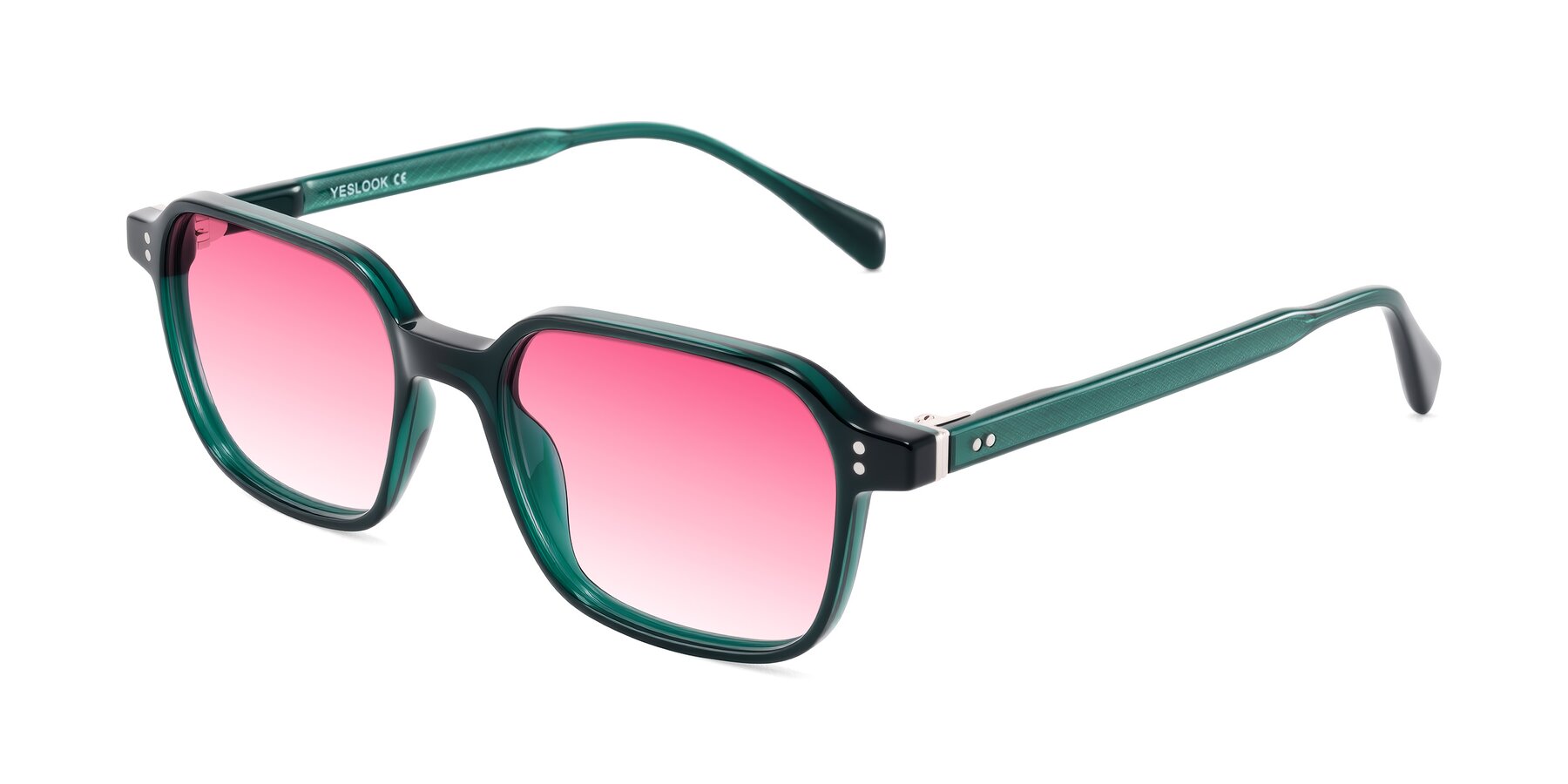 Angle of Schwedts in Emerald with Pink Gradient Lenses