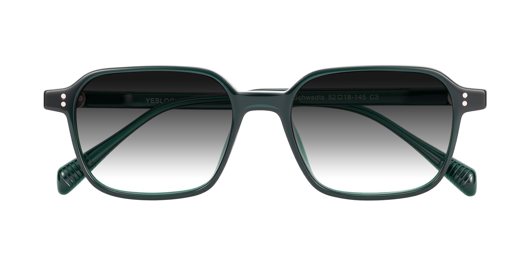 Folded Front of Schwedts in Emerald with Gray Gradient Lenses
