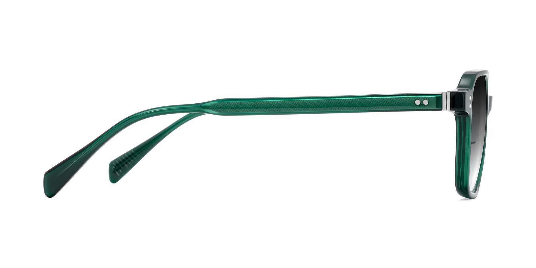 Side of Schwedts in Emerald with Gray Gradient Lenses