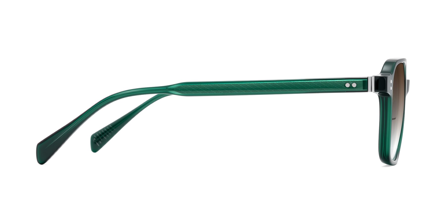 Side of Schwedts in Emerald with Brown Gradient Lenses