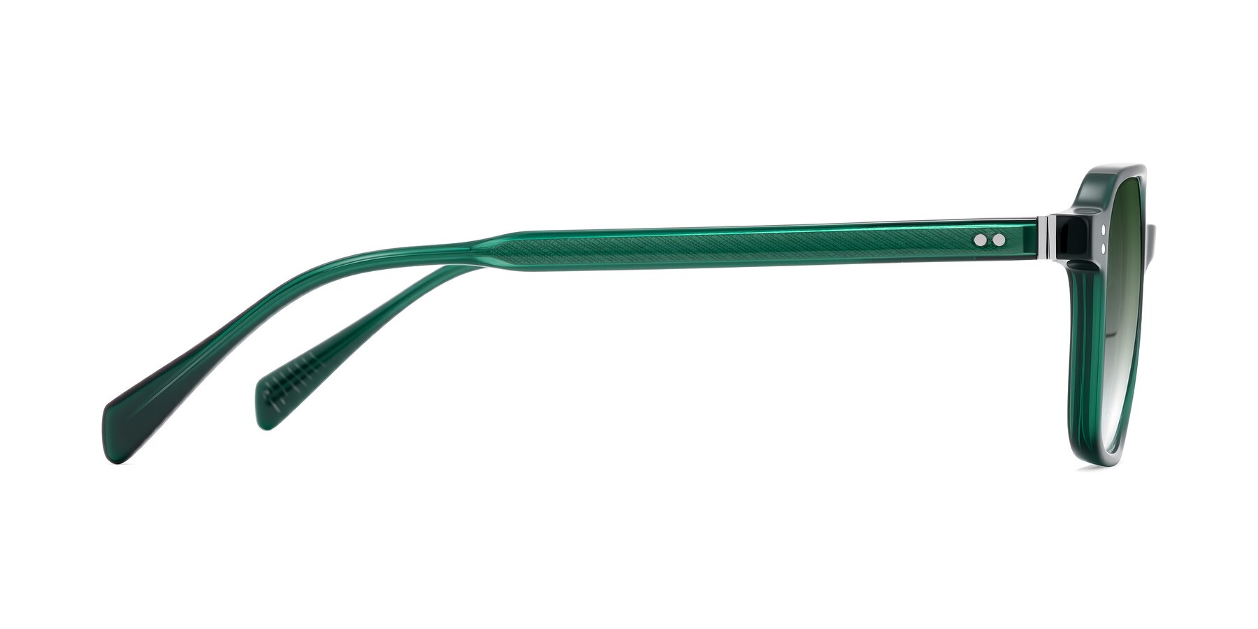 Side of Schwedts in Emerald with Green Gradient Lenses