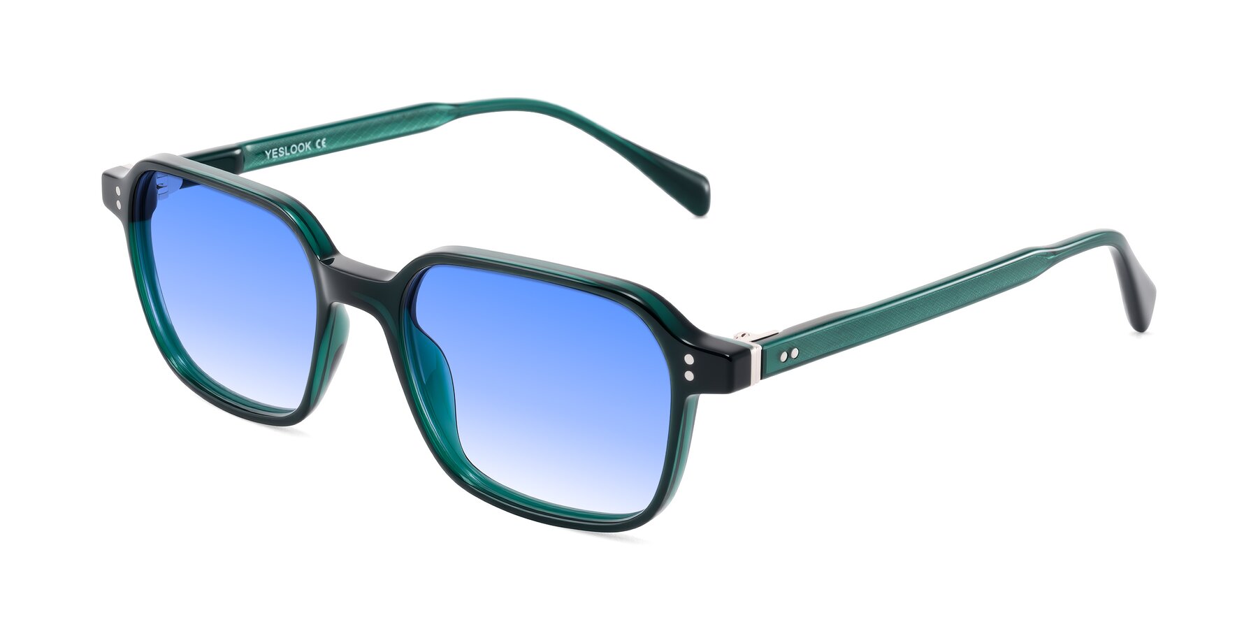 Angle of Schwedts in Emerald with Blue Gradient Lenses