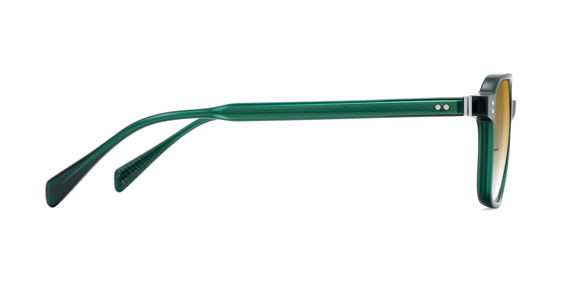 Side of Schwedts in Emerald with Champagne Gradient Lenses