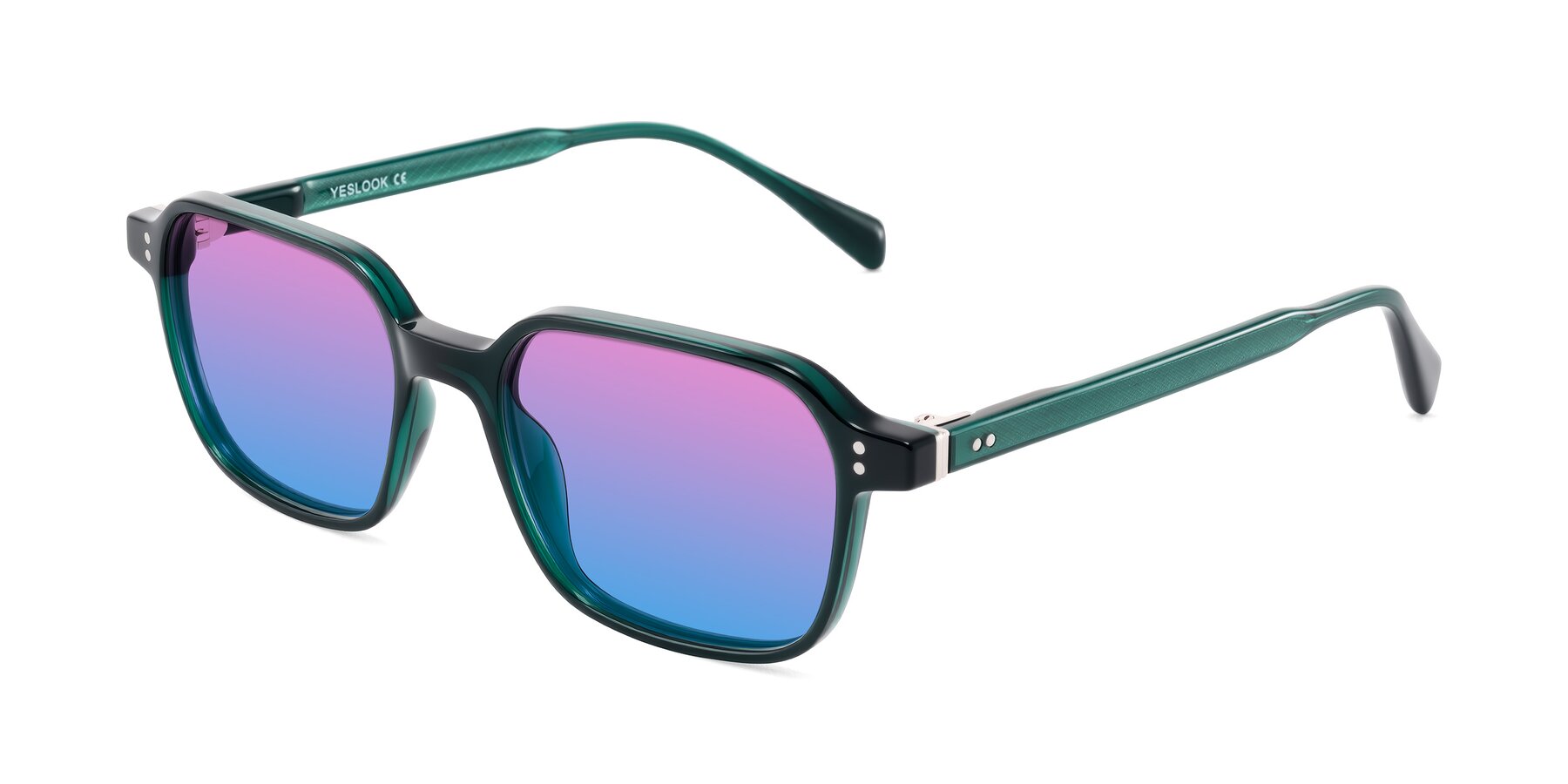 Angle of Schwedts in Emerald with Pink / Blue Gradient Lenses