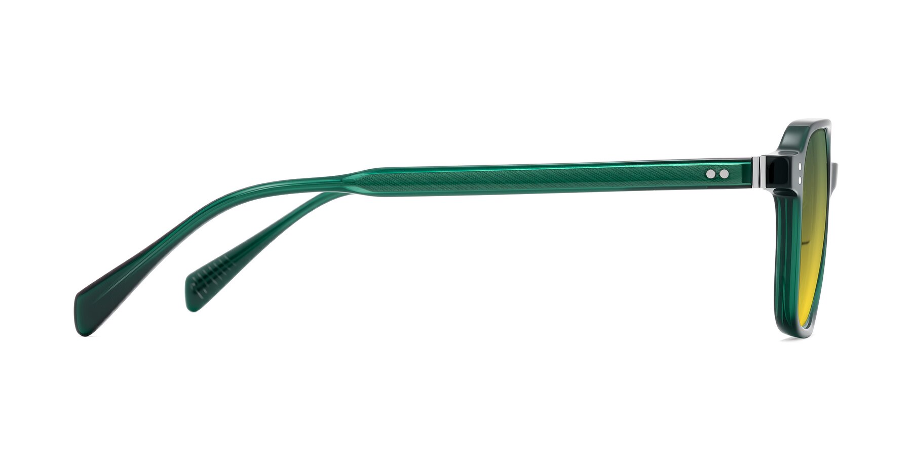 Side of Schwedts in Emerald with Green / Yellow Gradient Lenses