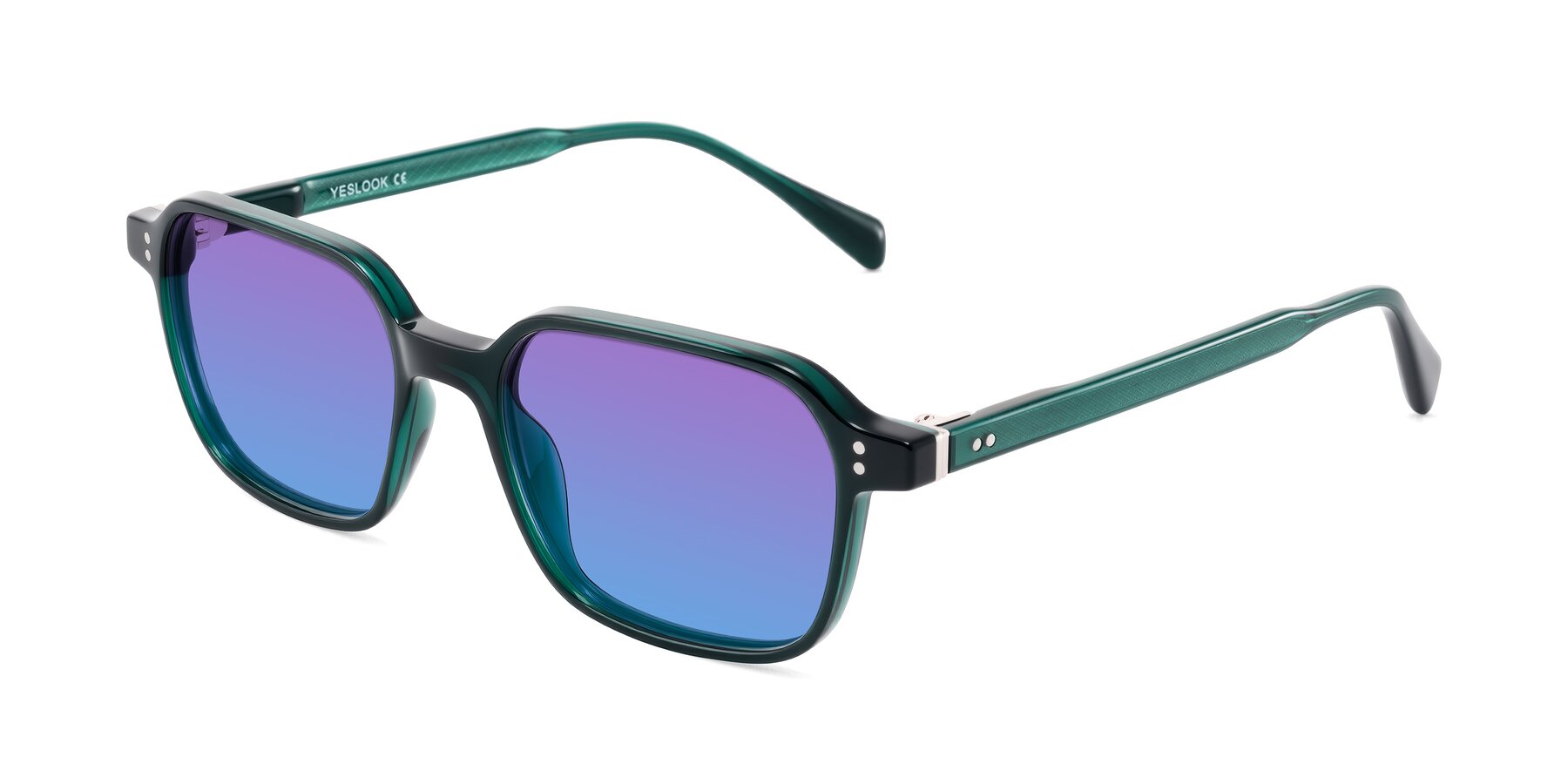 Angle of Schwedts in Emerald with Purple / Blue Gradient Lenses