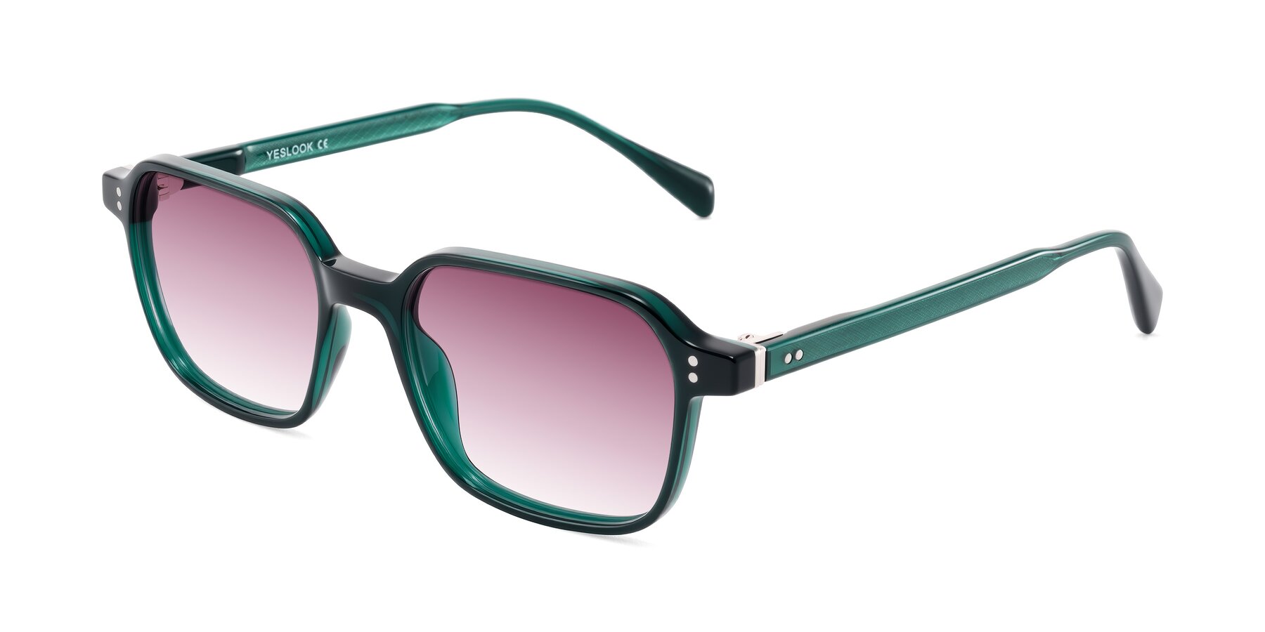 Angle of Schwedts in Emerald with Wine Gradient Lenses