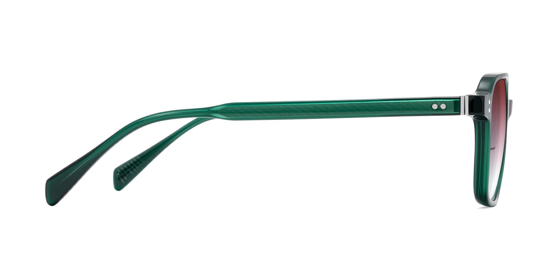Side of Schwedts in Emerald with Garnet Gradient Lenses