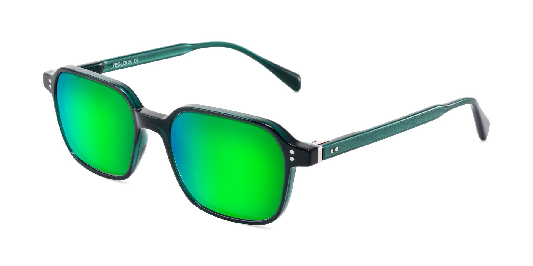 Angle of Schwedts in Emerald with Green Mirrored Lenses
