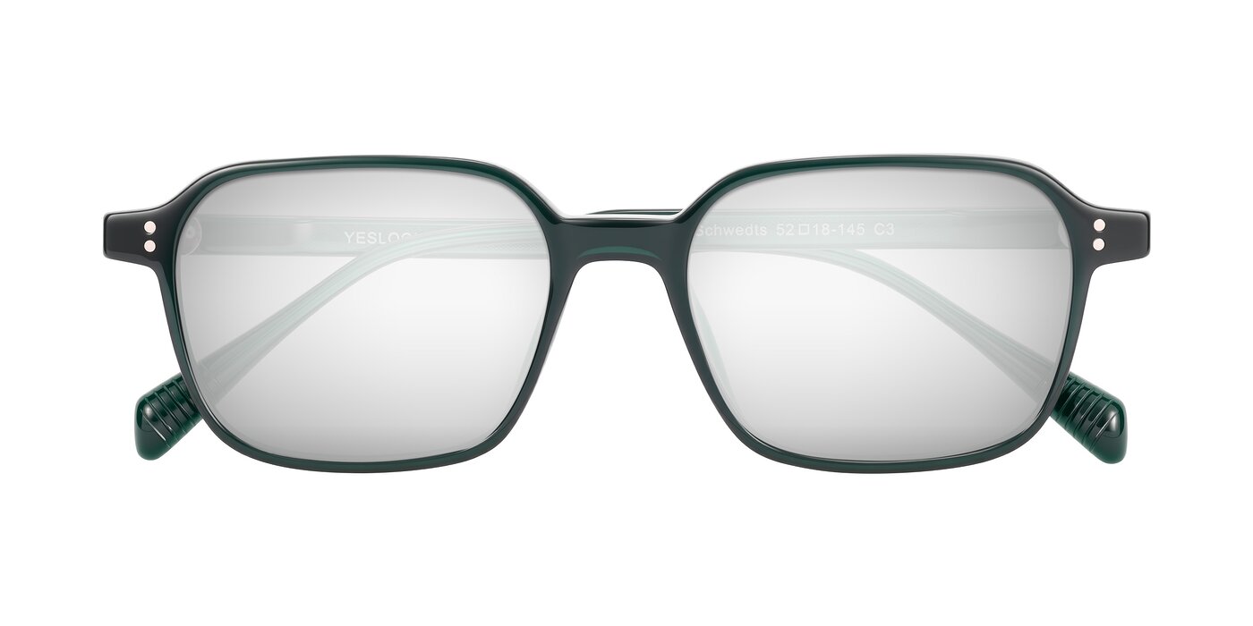 Schwedts - Emerald Flash Mirrored Sunglasses