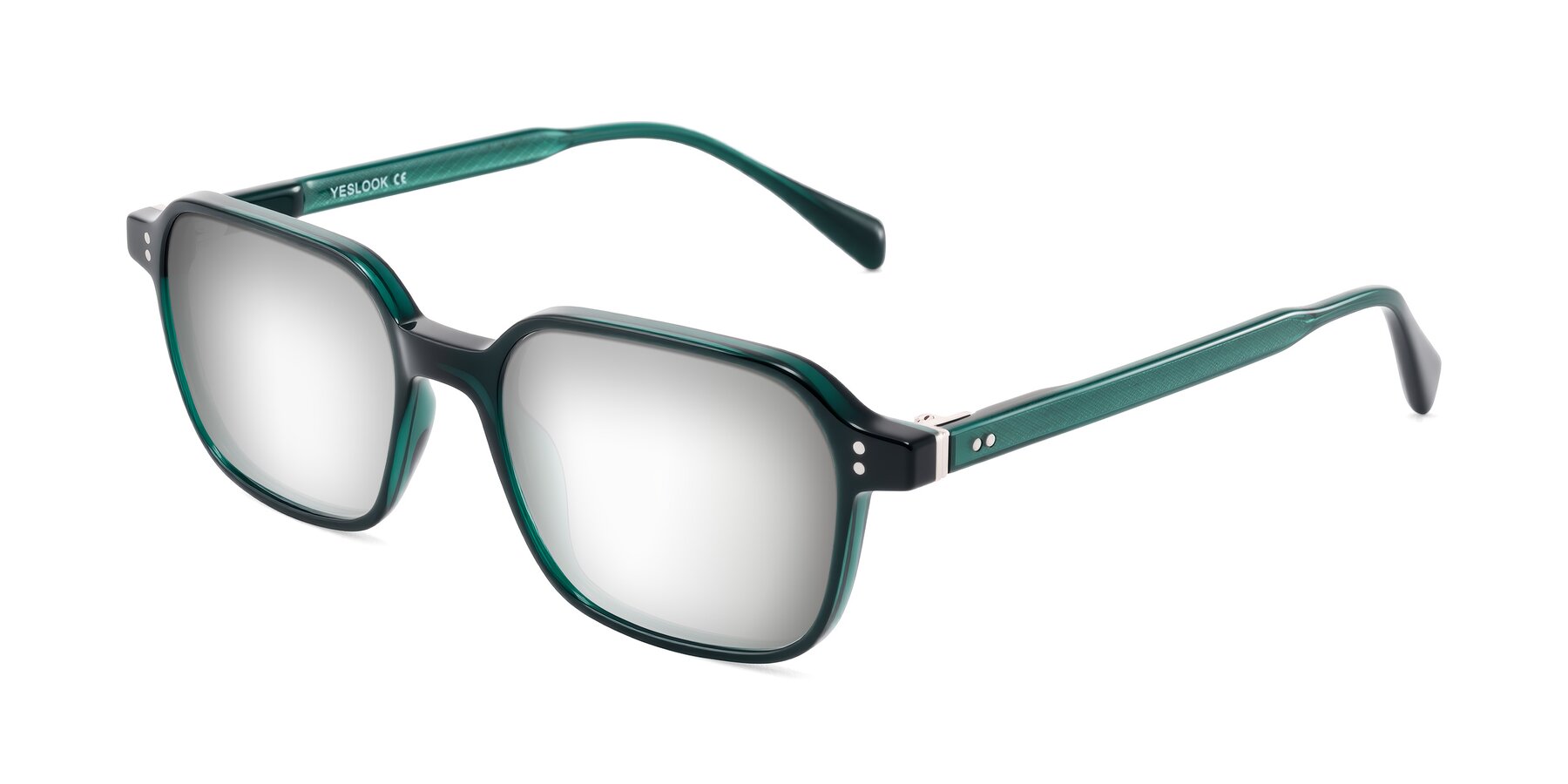 Angle of Schwedts in Emerald with Silver Mirrored Lenses