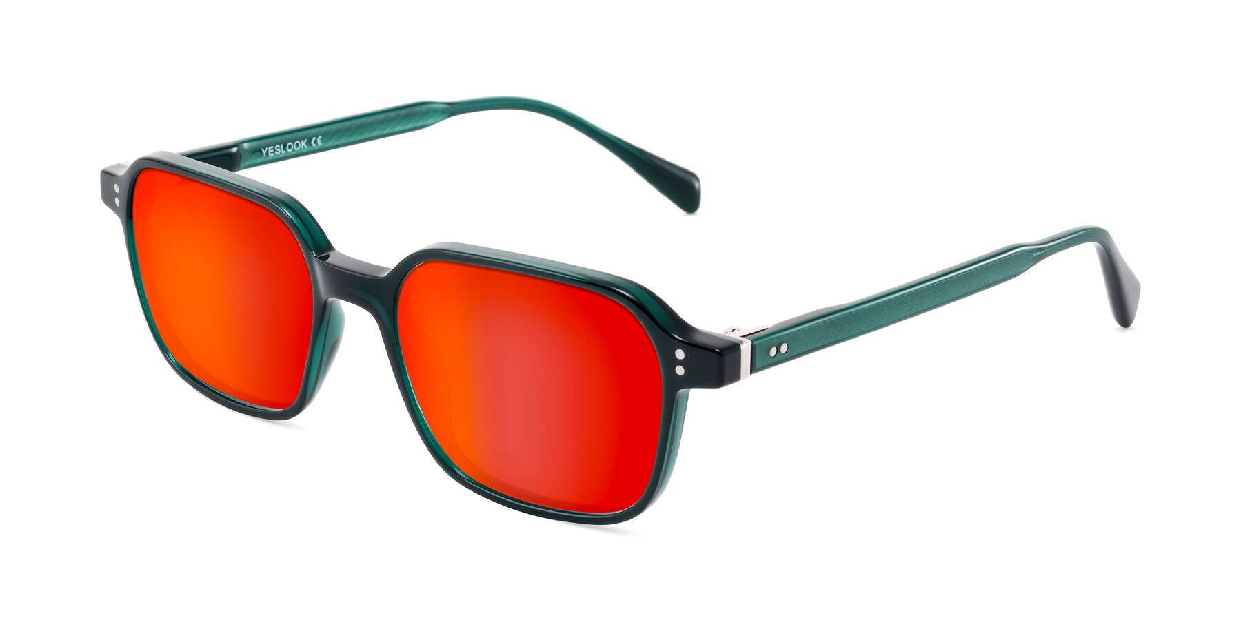 Angle of Schwedts in Emerald with Red Gold Mirrored Lenses
