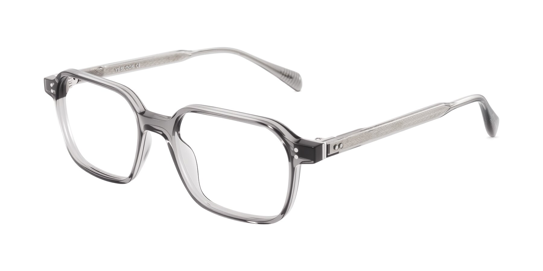Angle of Schwedts in Gray with Clear Reading Eyeglass Lenses
