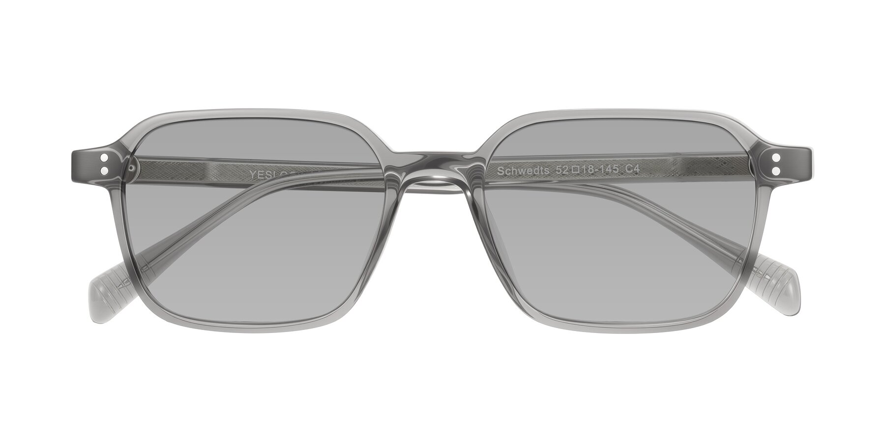 Folded Front of Schwedts in Gray with Light Gray Tinted Lenses