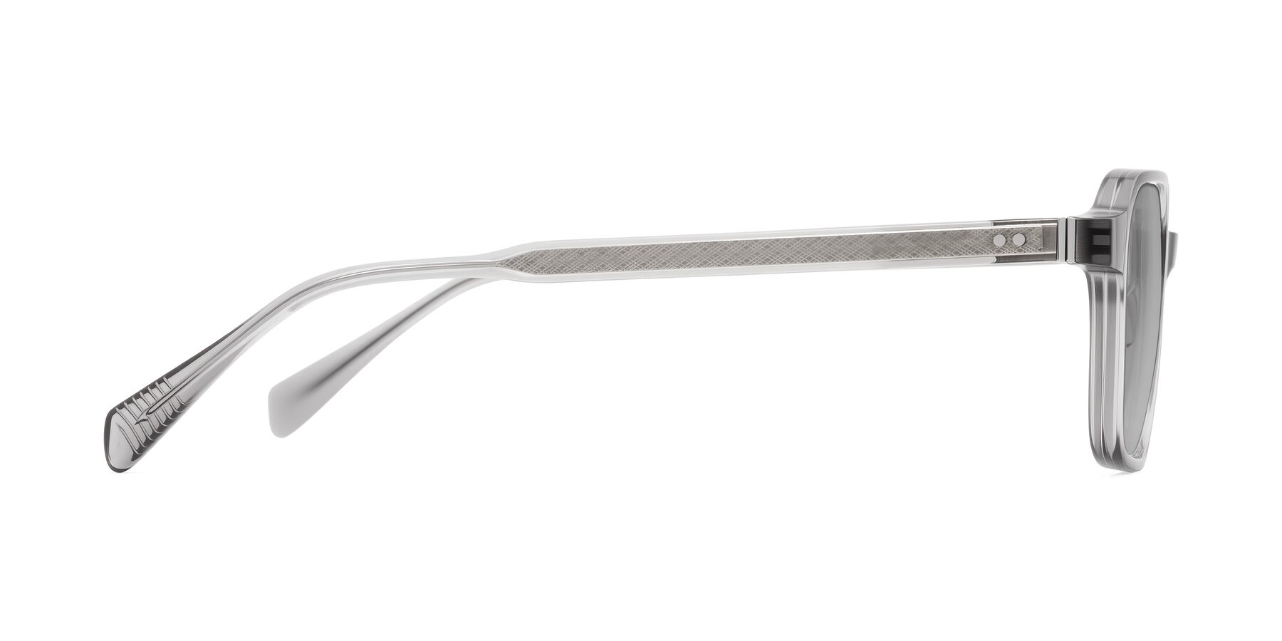 Side of Schwedts in Gray with Light Gray Tinted Lenses