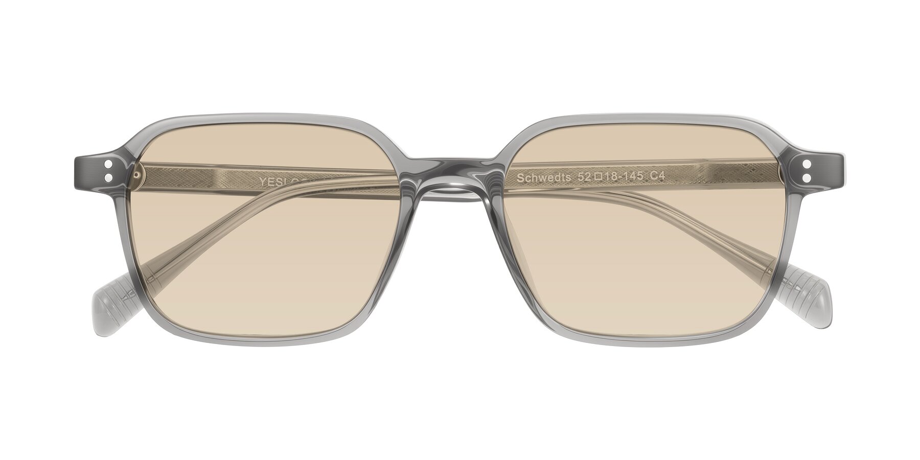 Folded Front of Schwedts in Gray with Light Brown Tinted Lenses