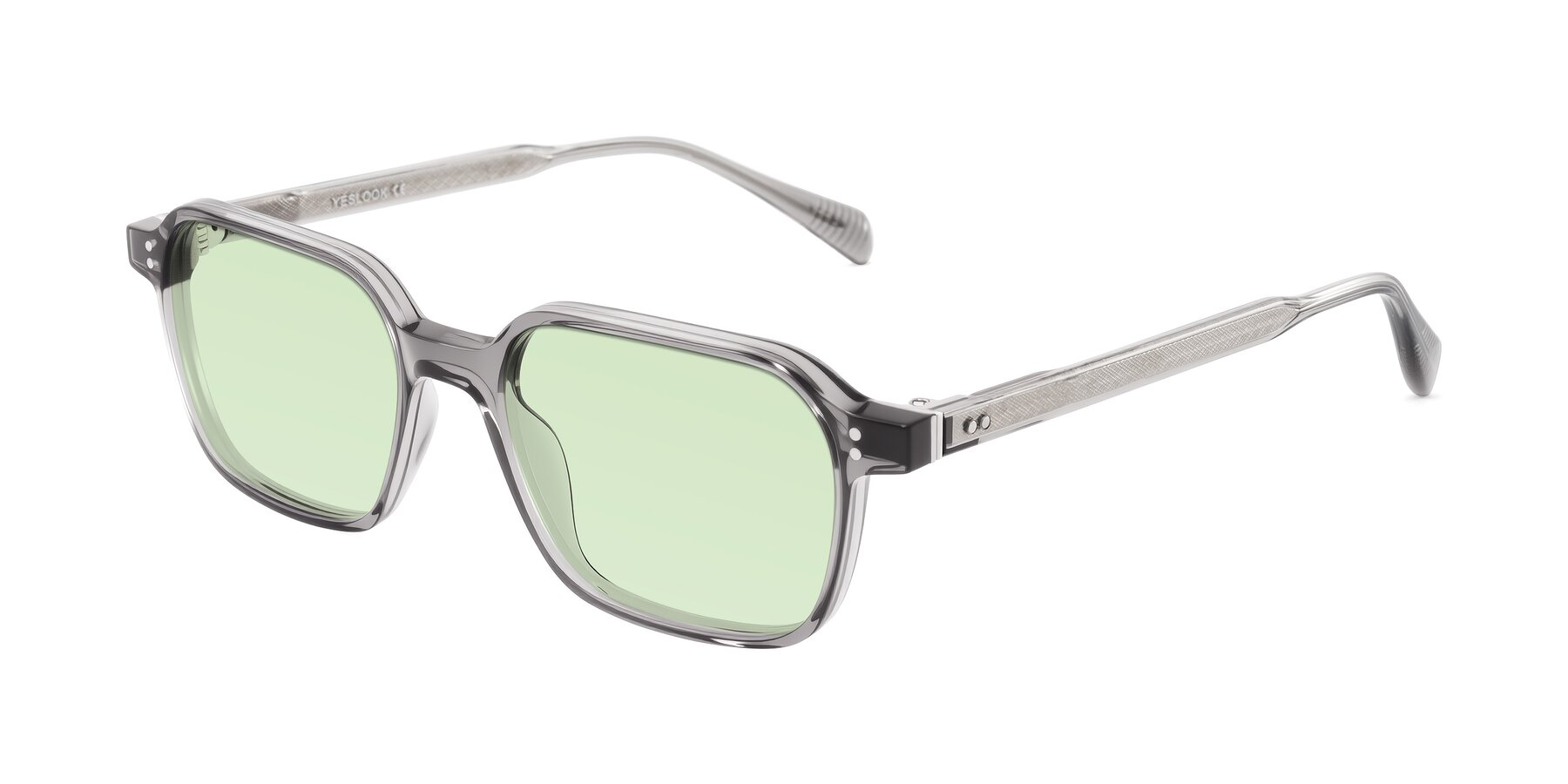 Angle of Schwedts in Gray with Light Green Tinted Lenses