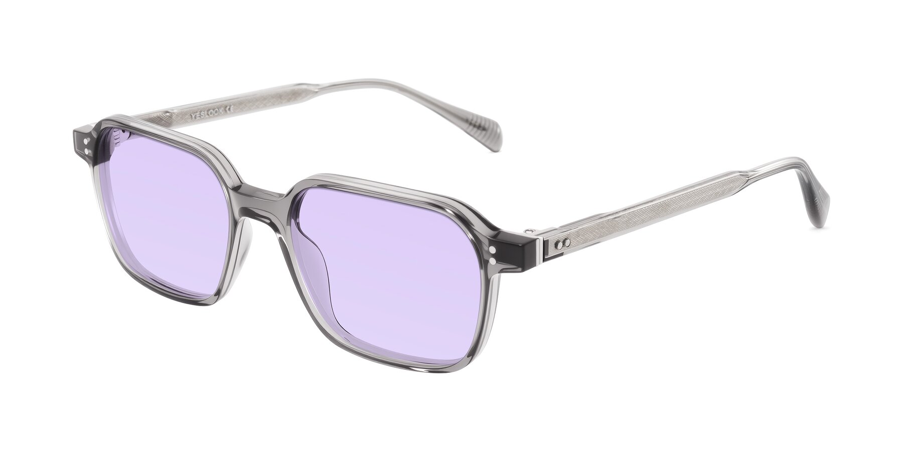 Angle of Schwedts in Gray with Light Purple Tinted Lenses