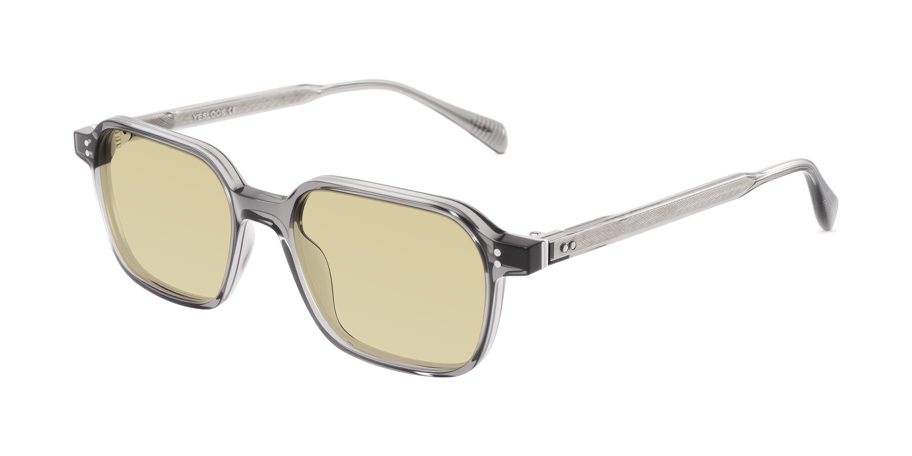 Angle of Schwedts in Gray with Light Champagne Tinted Lenses