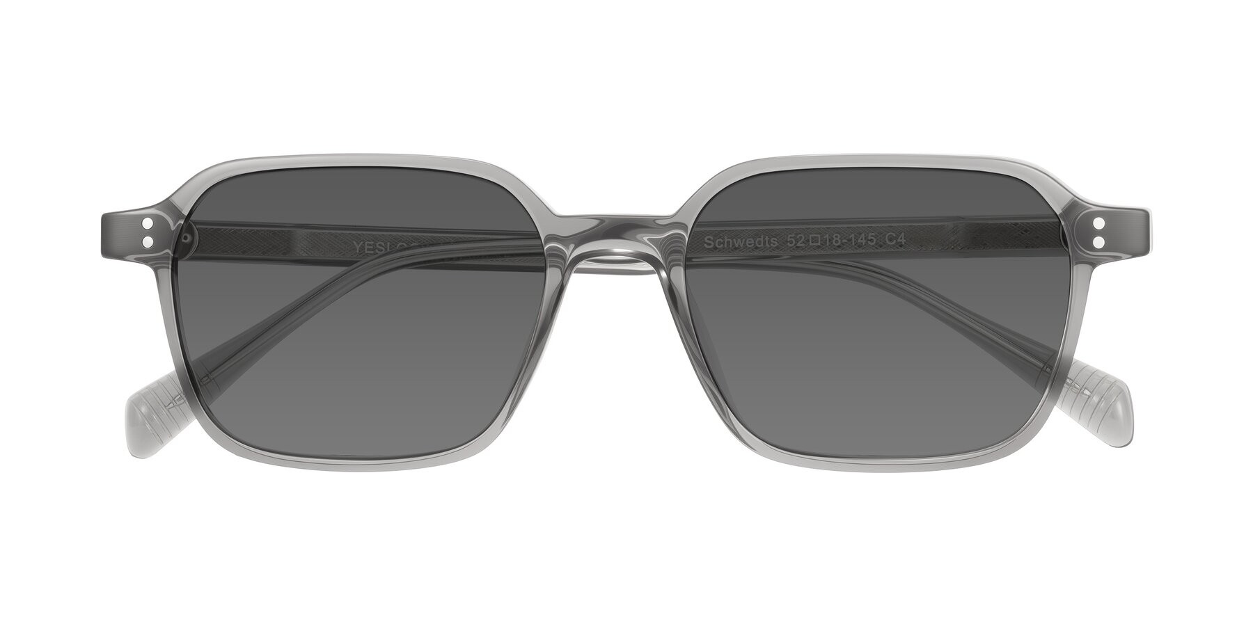 Folded Front of Schwedts in Gray with Medium Gray Tinted Lenses