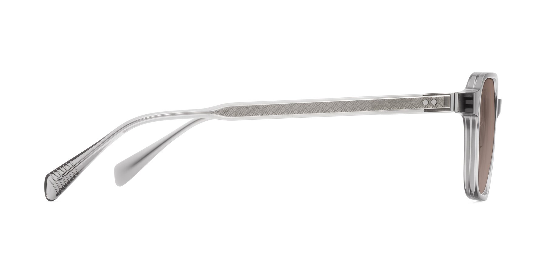 Side of Schwedts in Gray with Medium Brown Tinted Lenses