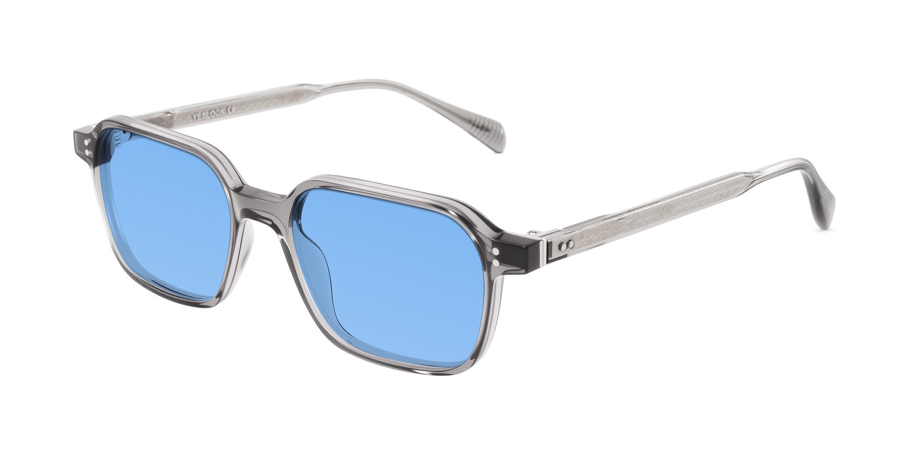Angle of Schwedts in Gray with Medium Blue Tinted Lenses