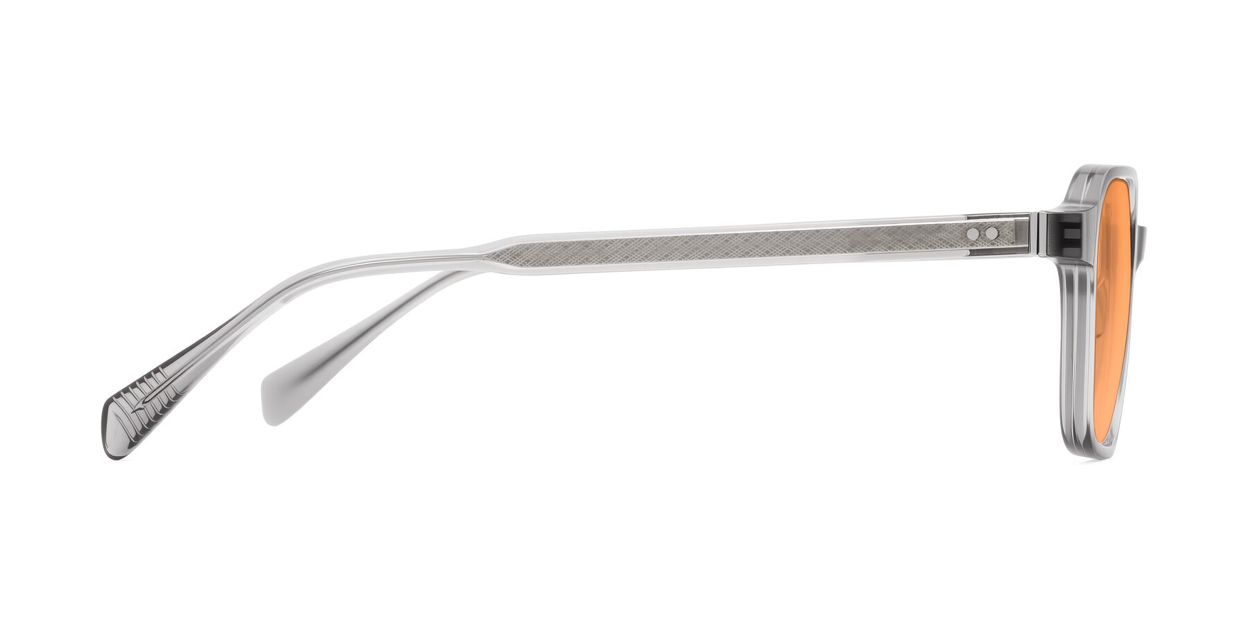 Side of Schwedts in Gray with Medium Orange Tinted Lenses