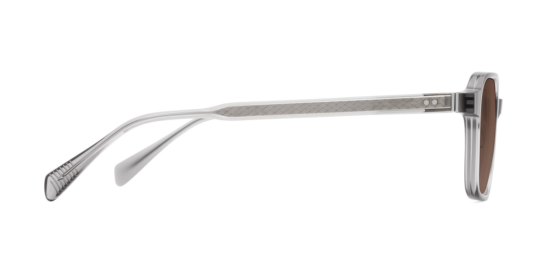 Side of Schwedts in Gray with Brown Tinted Lenses