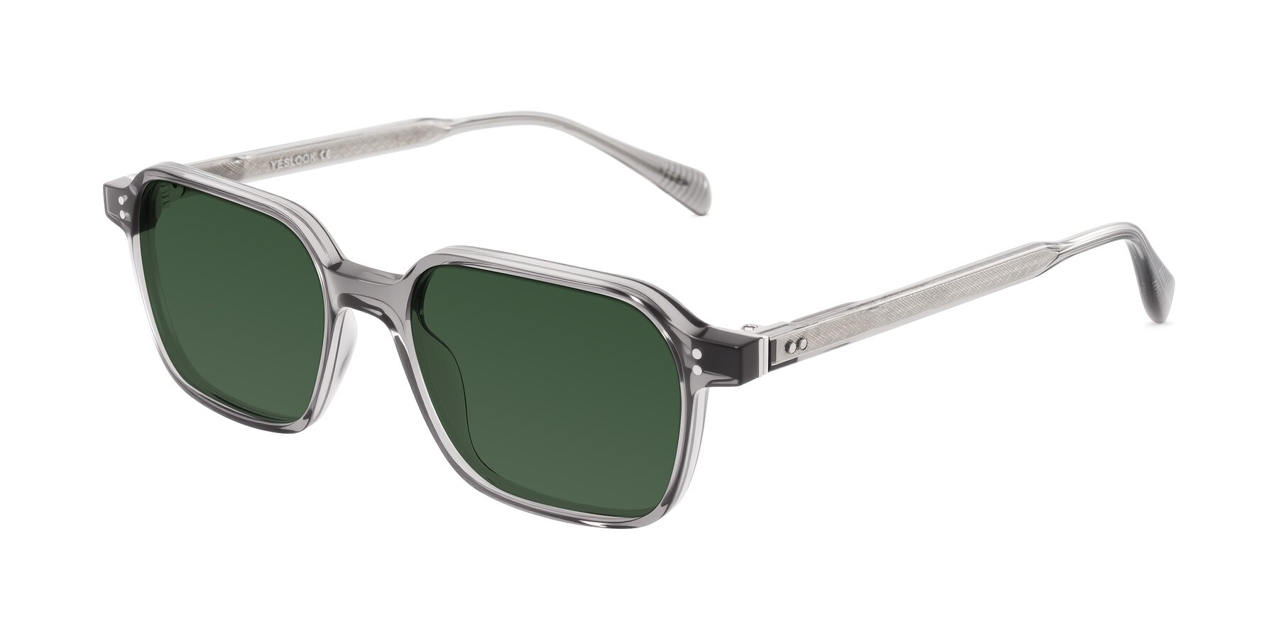 Angle of Schwedts in Gray with Green Tinted Lenses