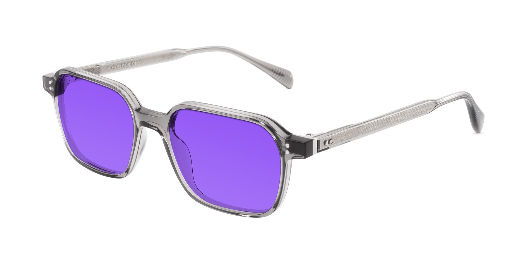 Angle of Schwedts in Gray with Purple Tinted Lenses