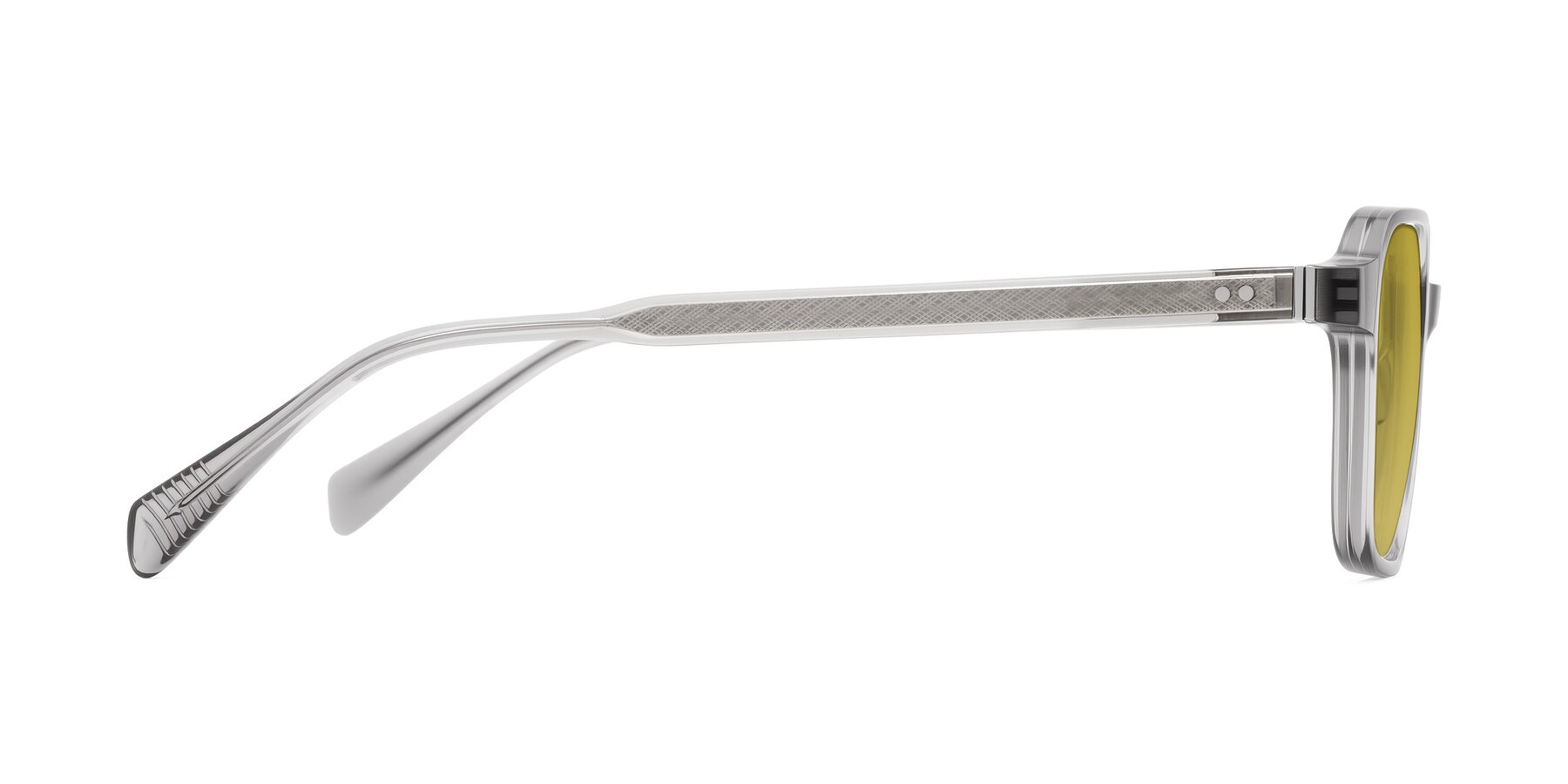 Side of Schwedts in Gray with Champagne Tinted Lenses