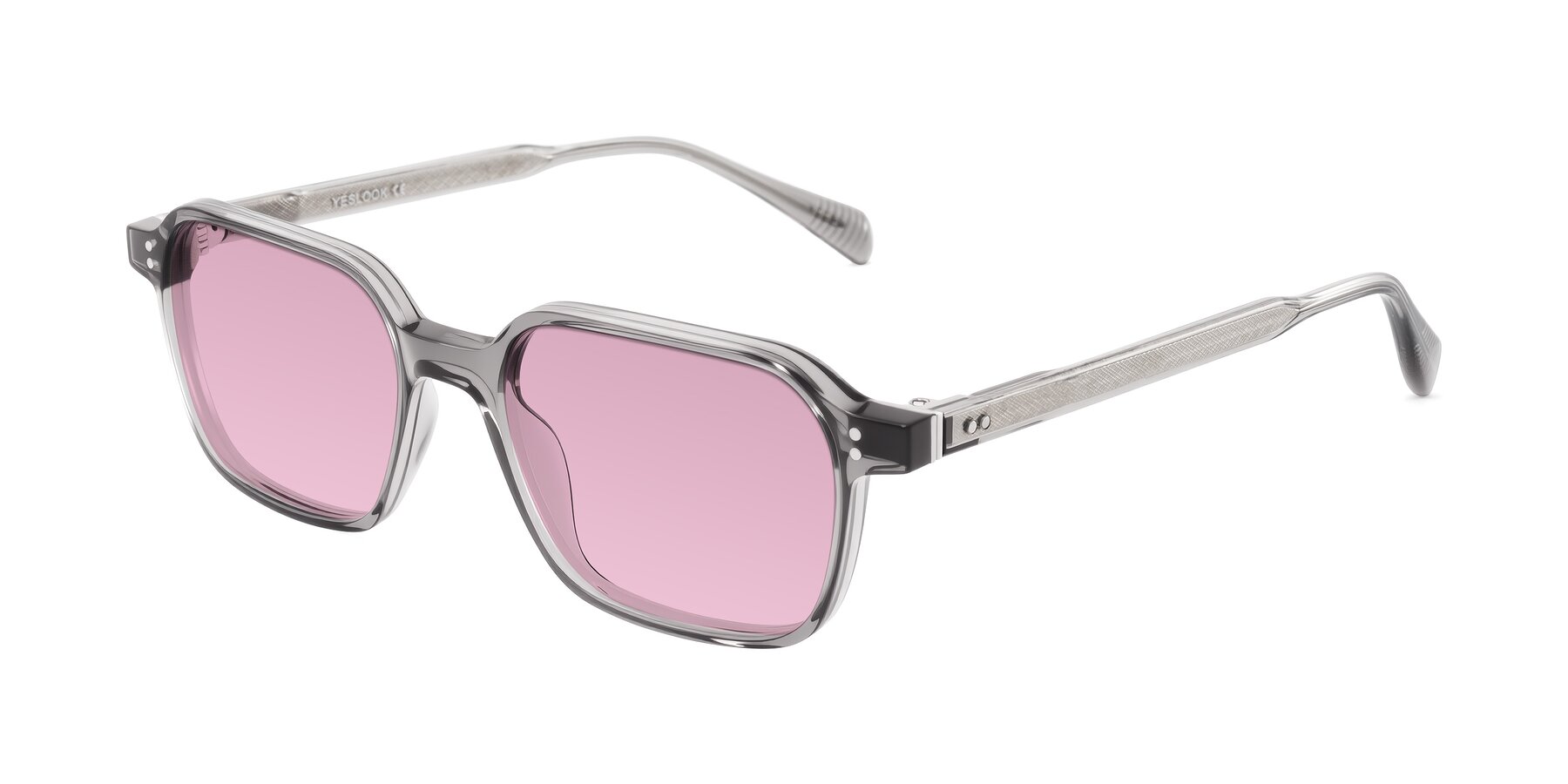 Angle of Schwedts in Gray with Light Wine Tinted Lenses