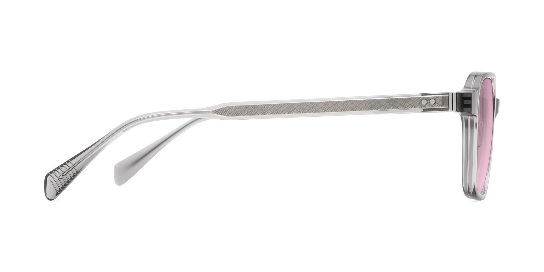 Side of Schwedts in Gray with Light Wine Tinted Lenses