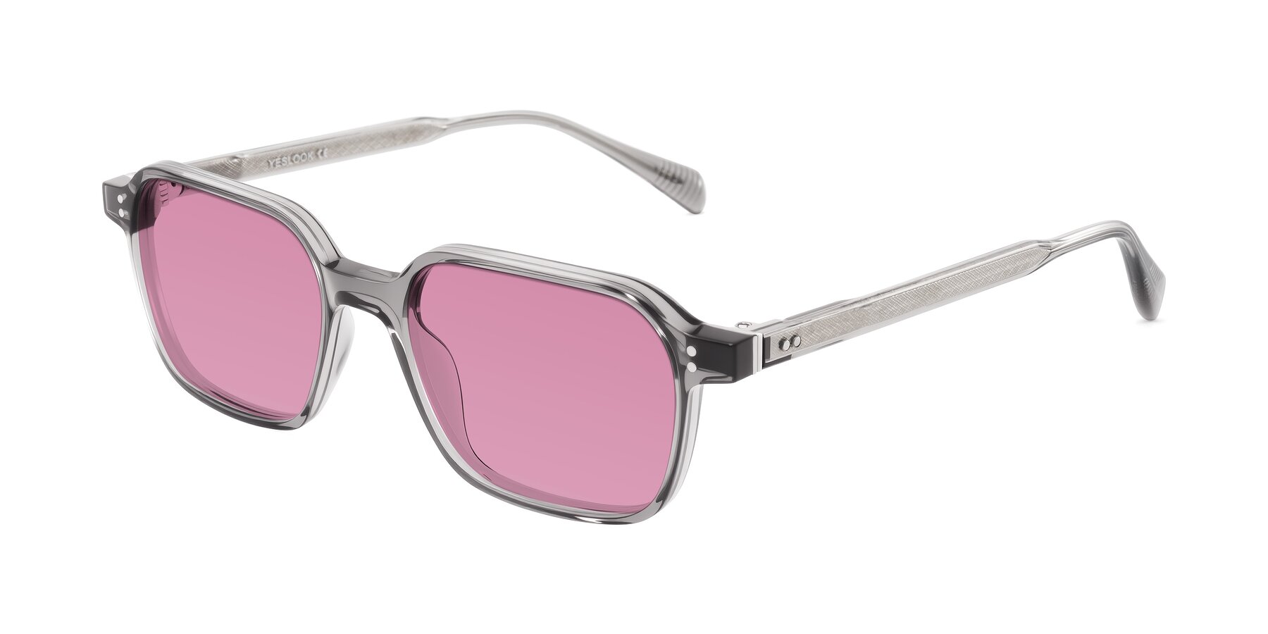 Angle of Schwedts in Gray with Medium Wine Tinted Lenses