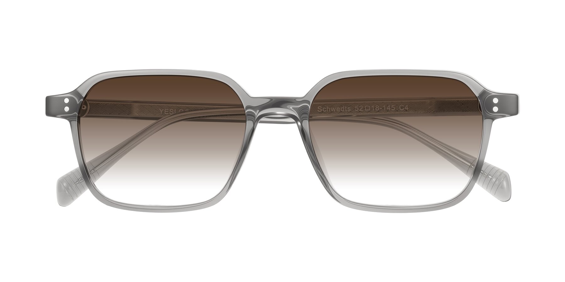 Folded Front of Schwedts in Gray with Brown Gradient Lenses