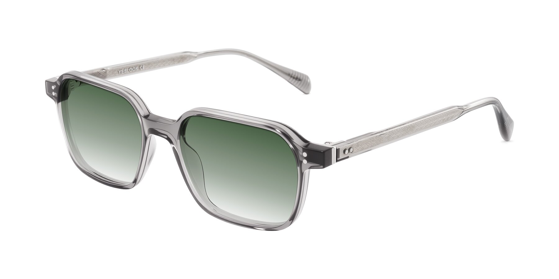 Angle of Schwedts in Gray with Green Gradient Lenses