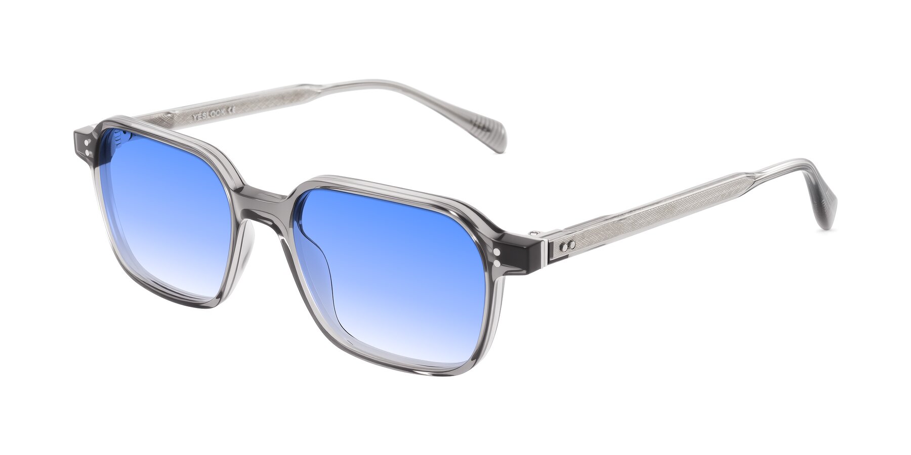 Angle of Schwedts in Gray with Blue Gradient Lenses